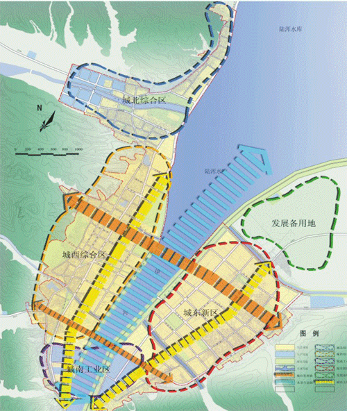嵩县县城总体规划-布局图