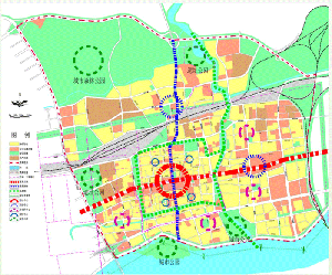 洛阳市老城、瀍河分区规划-布局结构图